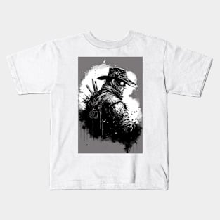 Inky Post-Apocalyptic Cowboy Kids T-Shirt